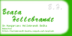 beata hellebrandt business card