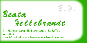 beata hellebrandt business card